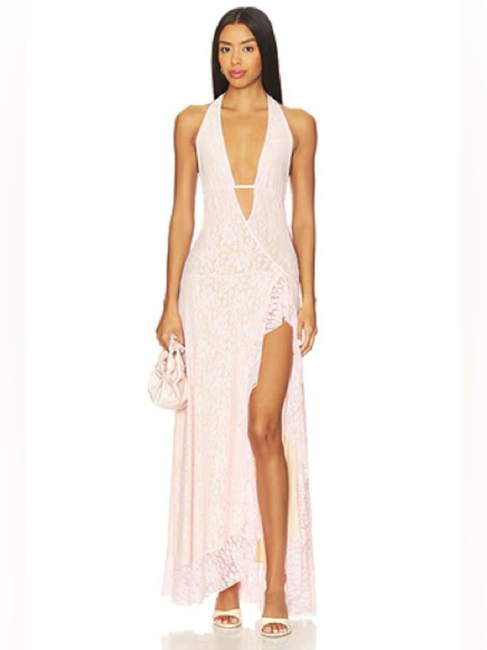 I.AM.GIA Pale Pink Lace Maxi Dress - Picture 2 of 4